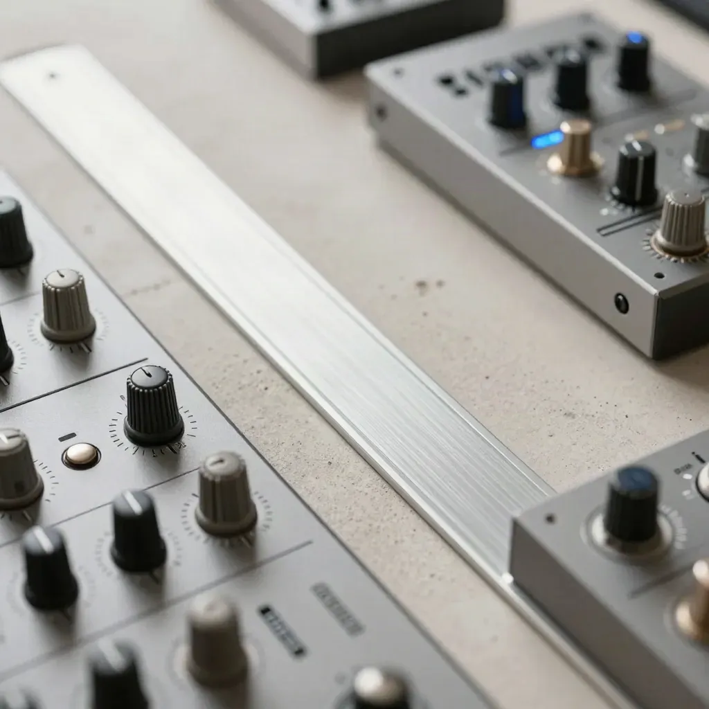 FX sample pack tools on concrete with a silver interface and electric-blue glow